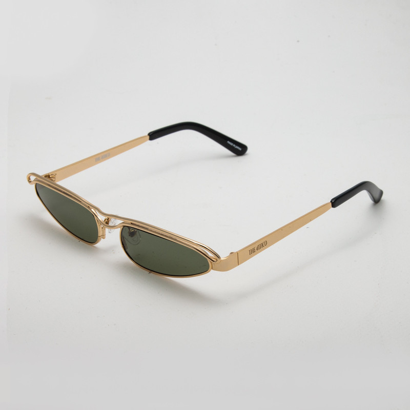 LINDA FARROW Norma Cat Eye Sunglasses in Yellow Gold outlook