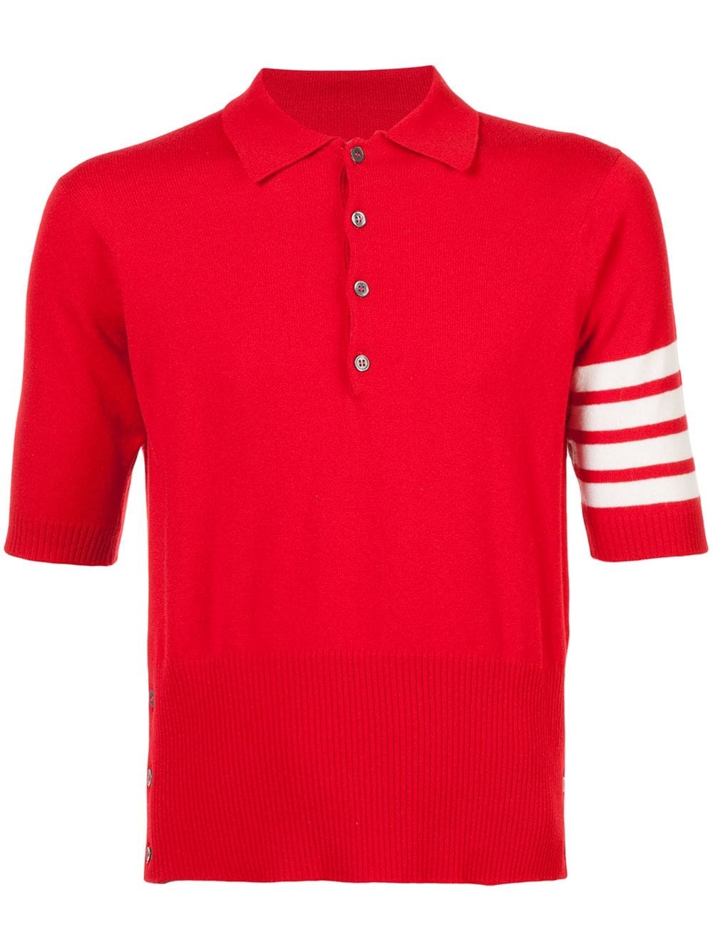 cashmere short sleeve polo shirt - 1