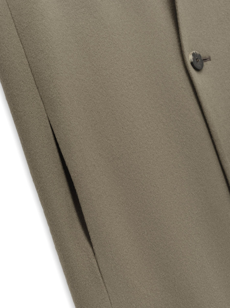 Melton Wool Lapelless Coat 5