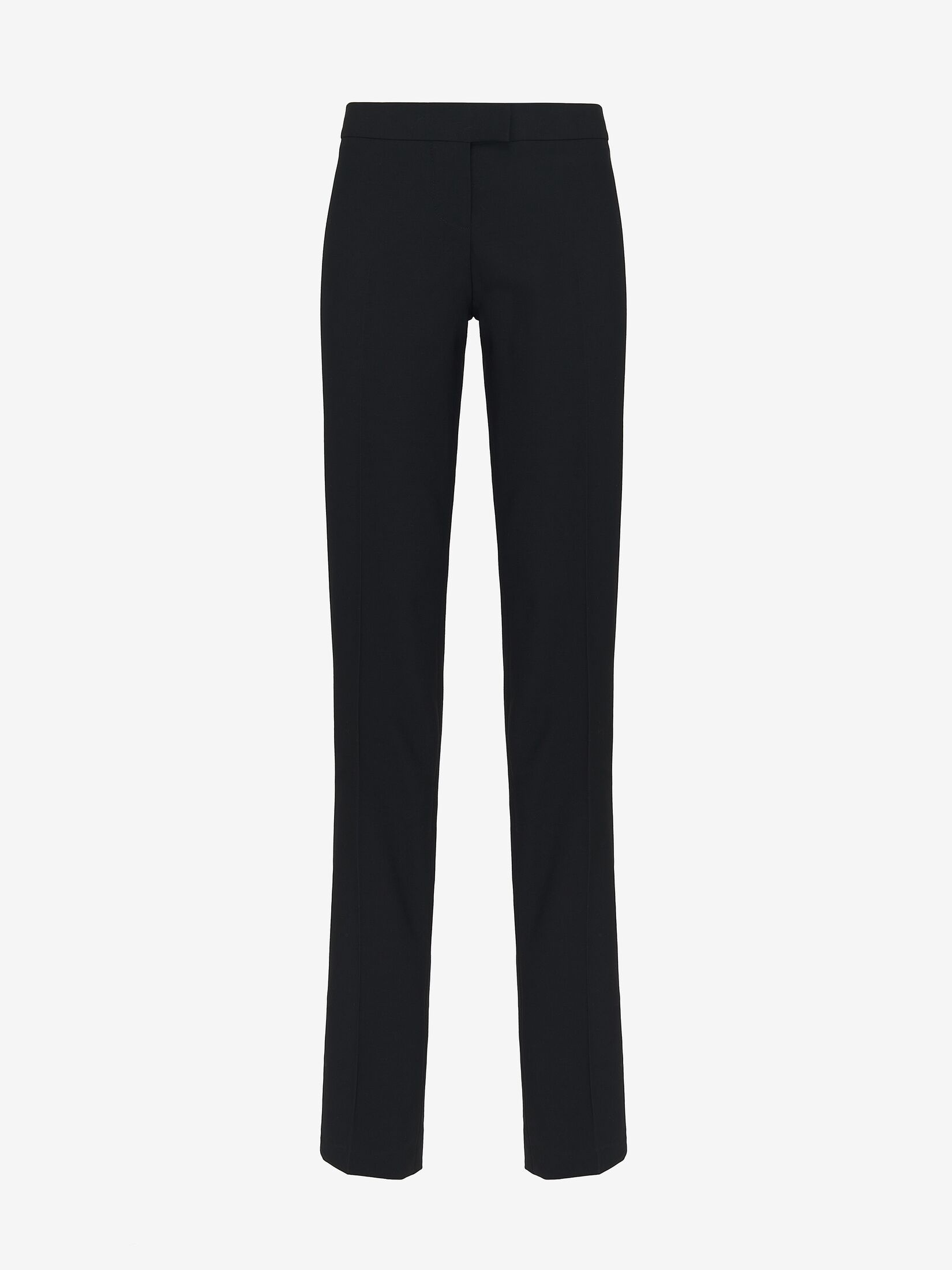 Women's Low-waisted Straight Leg Trousers in Black - 1