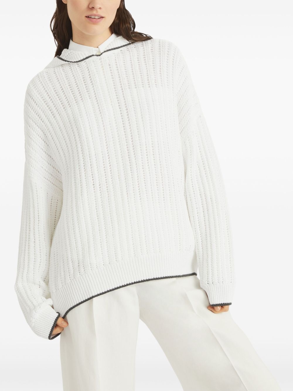 Monili-embellished jumper - 3