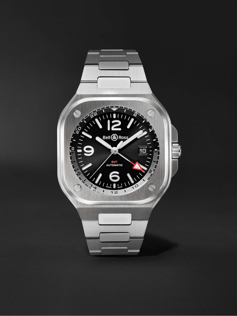 GMT Automatic 41mm Stainless Steel Watch, Ref. No. BR05G-BL-ST/SST 1