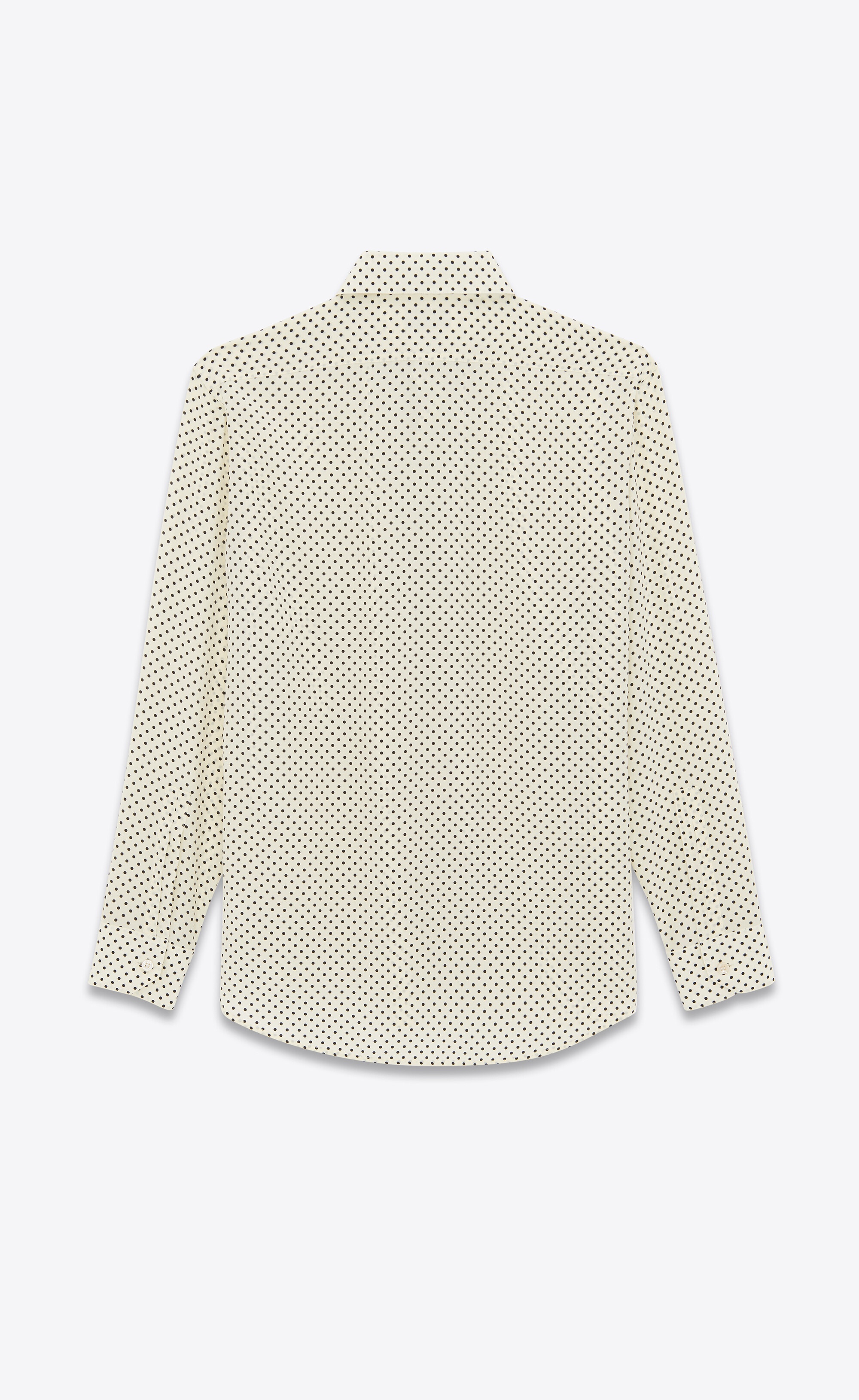 yves collar shirt in dotted crepe de chine - 2