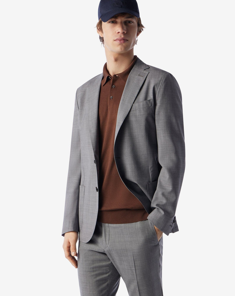 Unlined grey wool suit 4