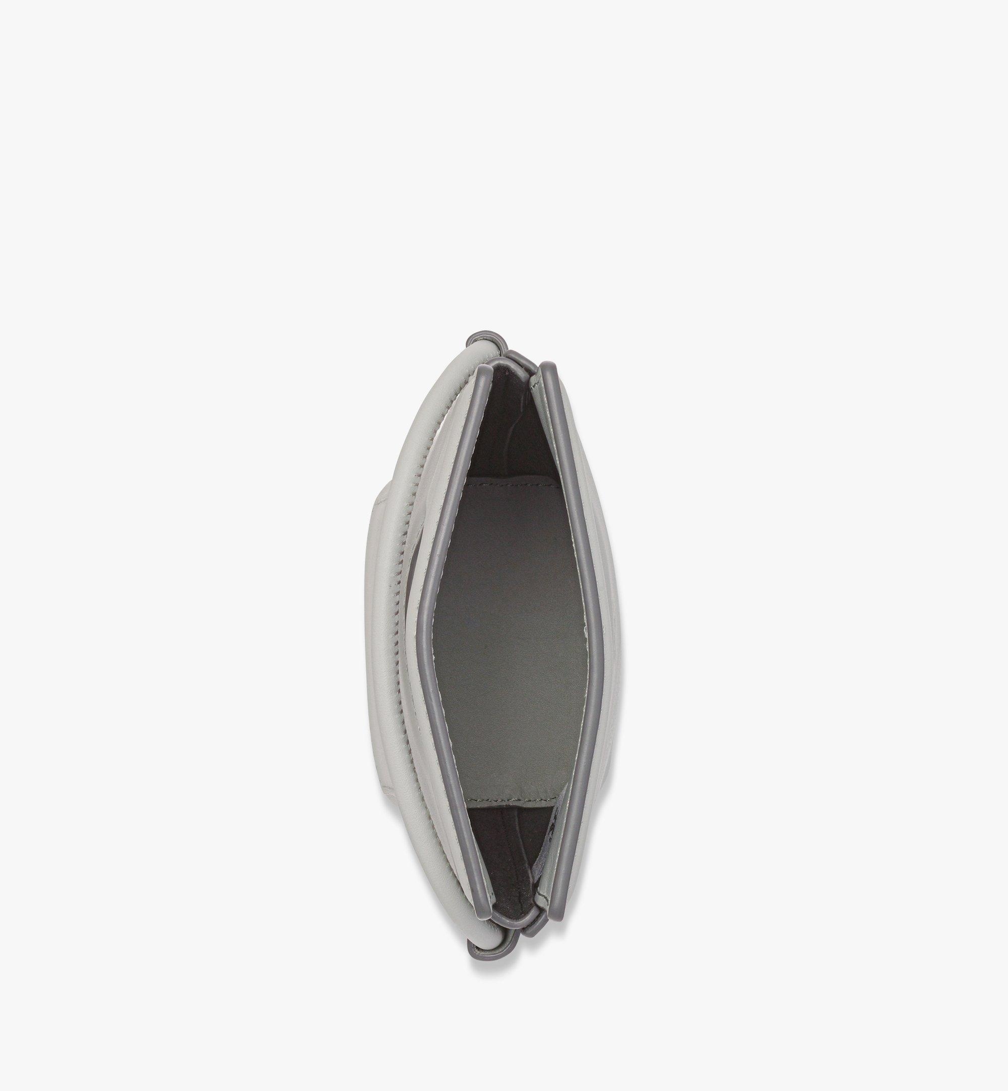 Diamond Crossbody Pouch in Embossed Leather and Calfskin - 3