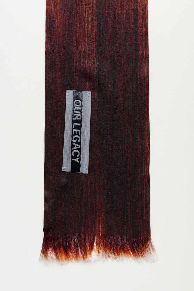 Long Hair Scarf Brunette Silk Satin 3