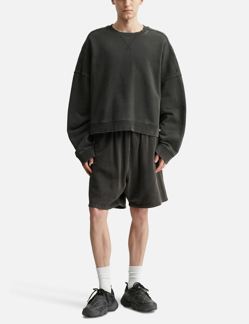 entire studios STANDARD SWEATSHORT WASHED BLACK outlook