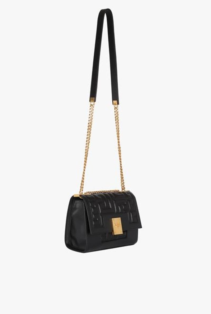 Balmain Medium-sized black quilted leather 1945 bag outlook