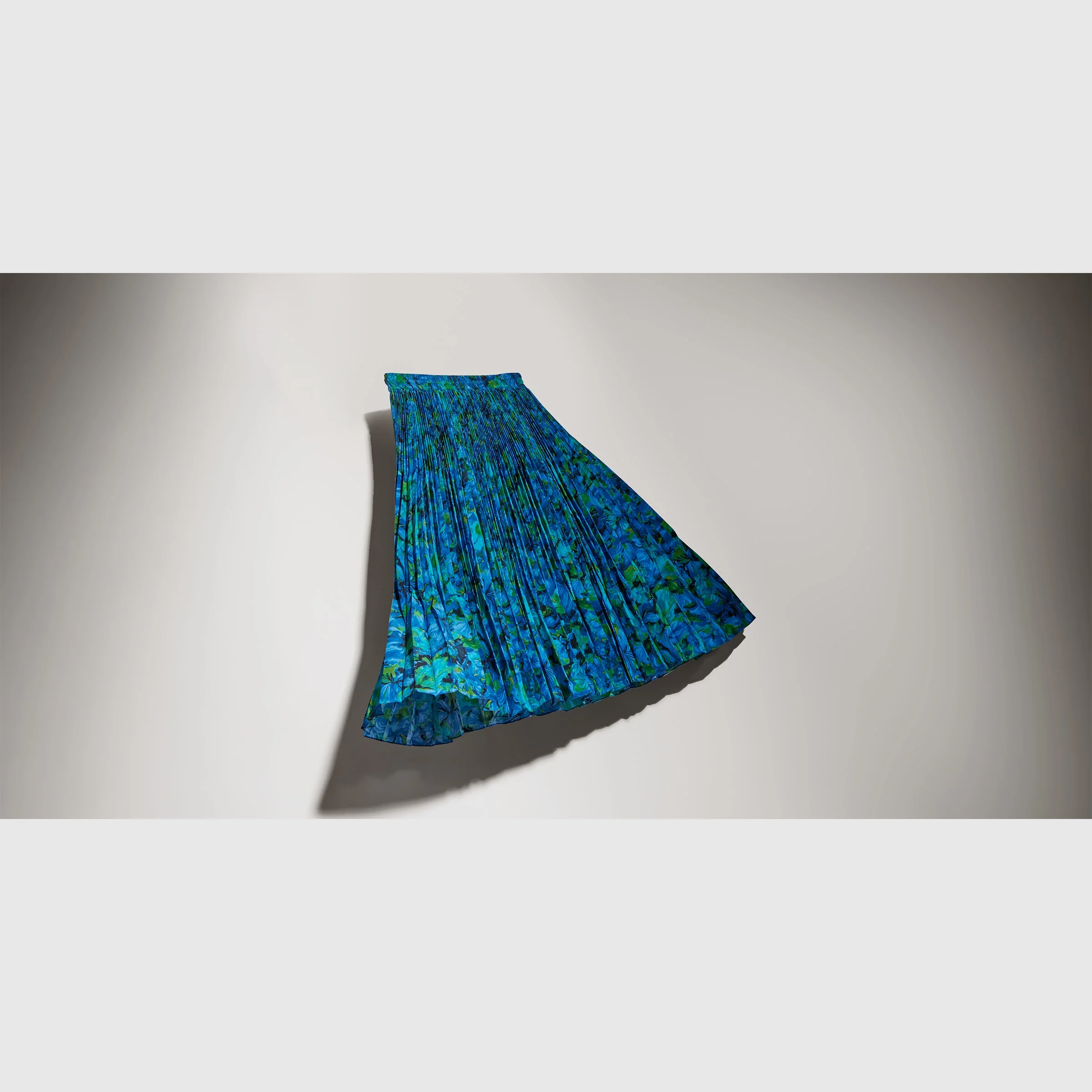 Printed silk crêpe de chine midi skirt - 1