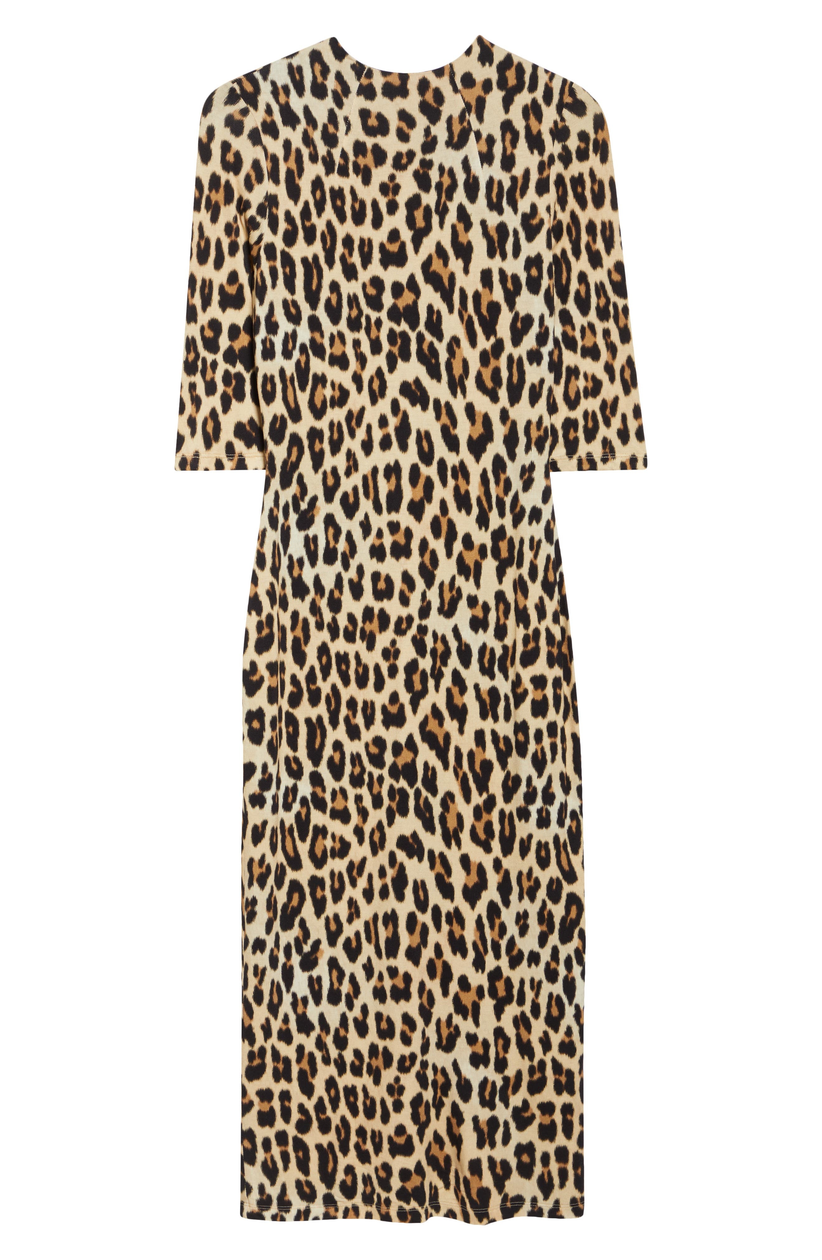 Alice + Olivia Delora Leopard Print Knit Midi Dress at Nordstrom - 5