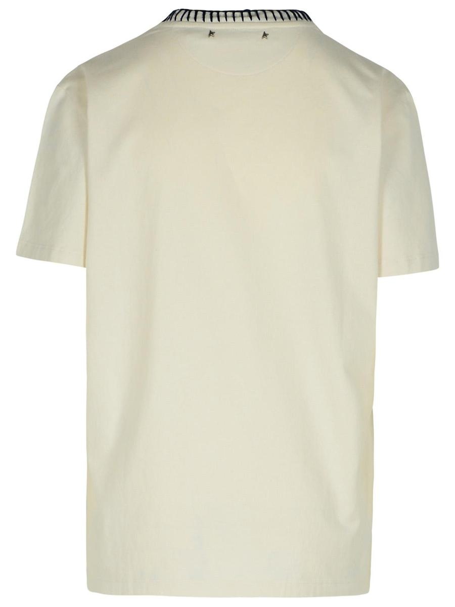 Golden Goose 'Journey' Ivory Cotton T-Shirt - 3