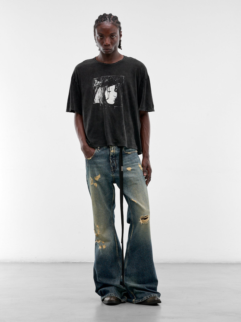 Ann Demeulemeester Exclusive Black Lu "Aimee" Graphic Tee outlook