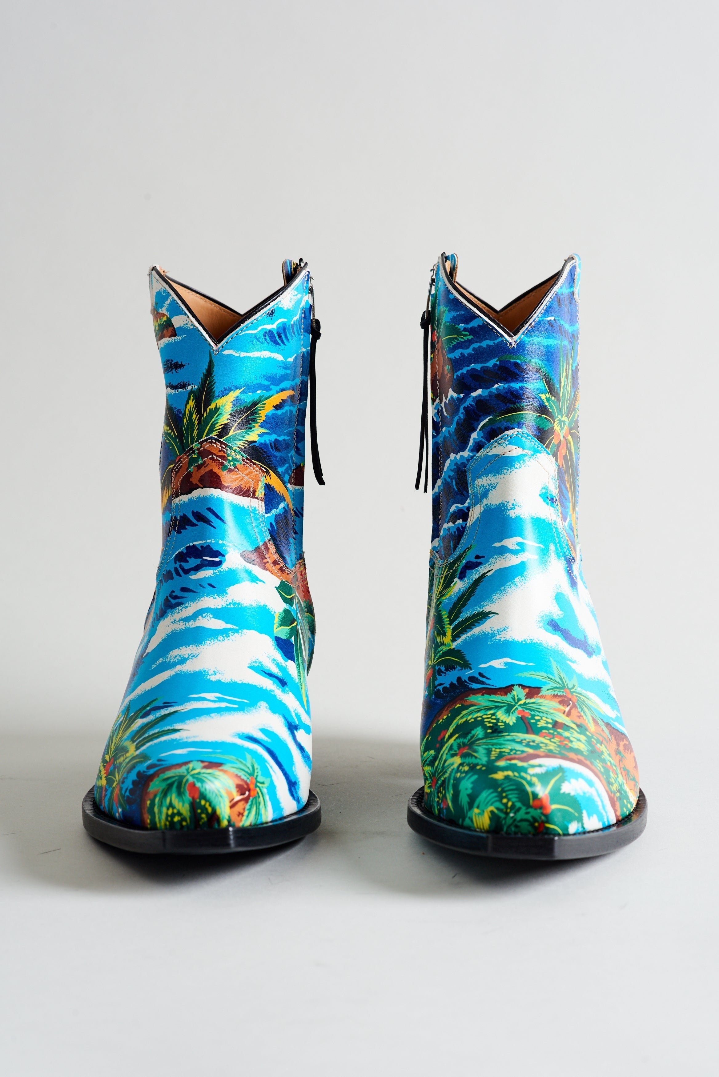 COWBOY ANKLE BOOT - TURQUOISE WAVE - 2