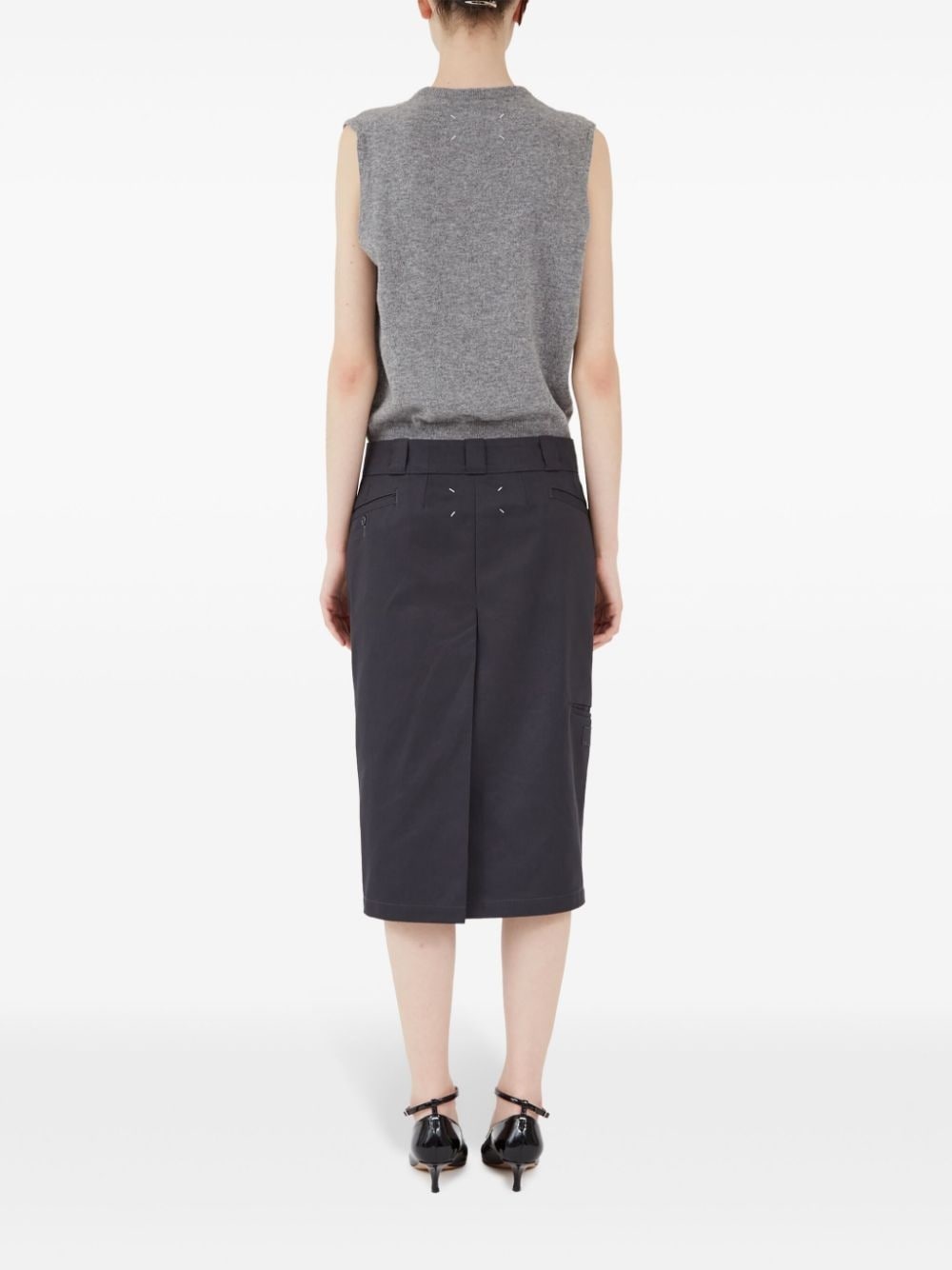 high-rise midi skirt - 5