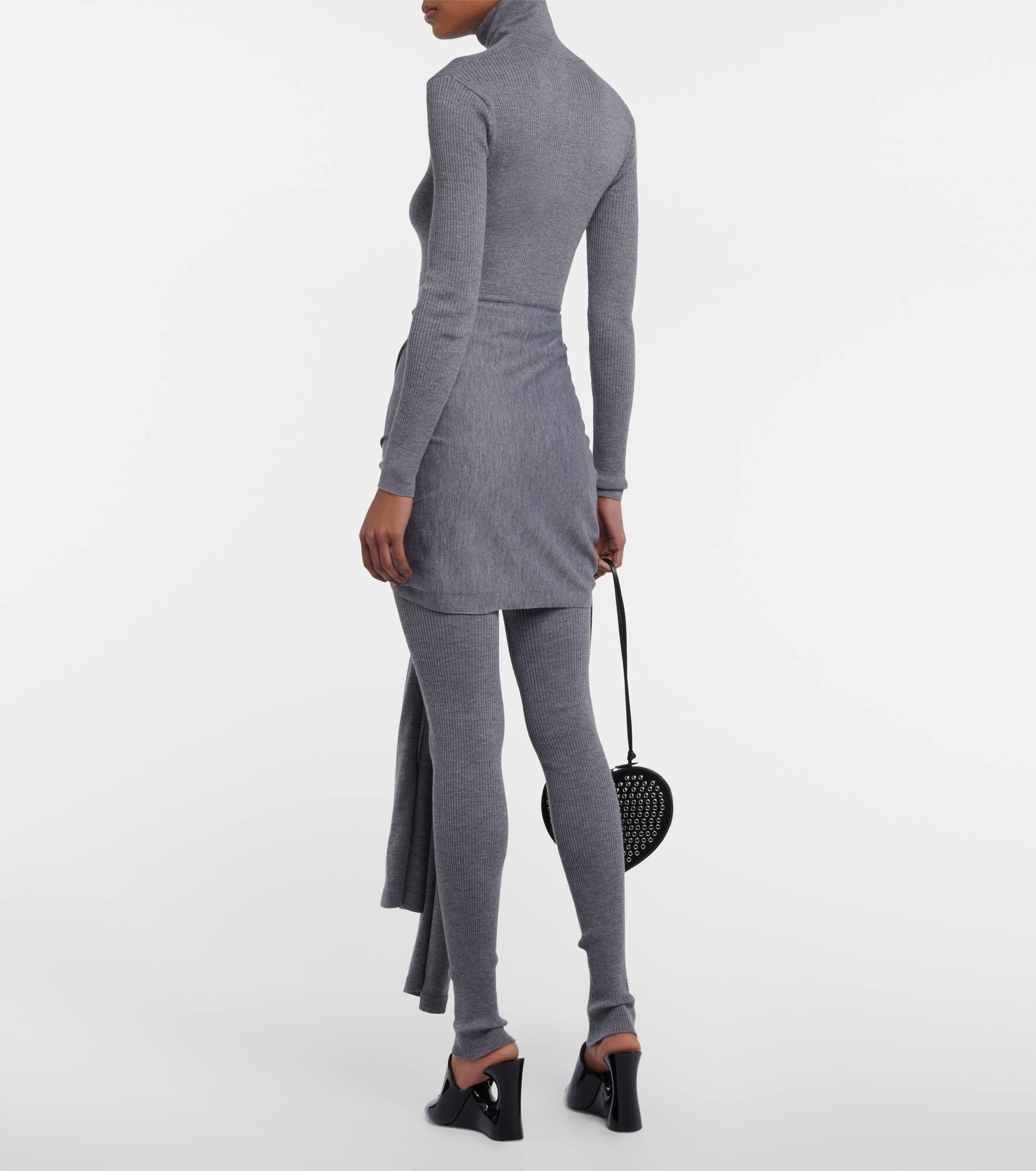 Tie-front cashmere and silk turtleneck sweater - 3