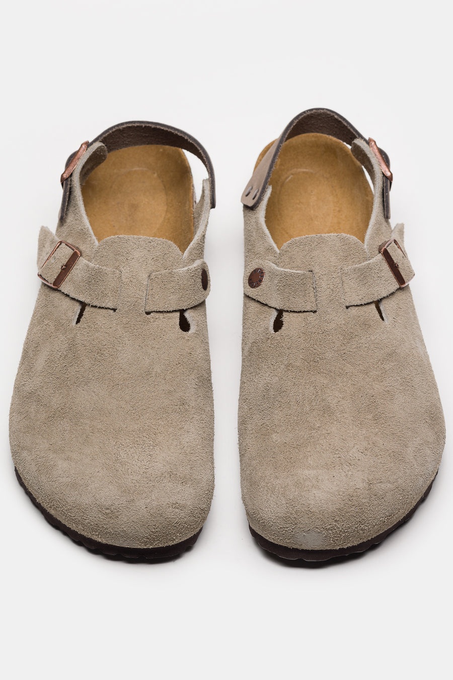 Tokio Suede Clog in Taupe - 4