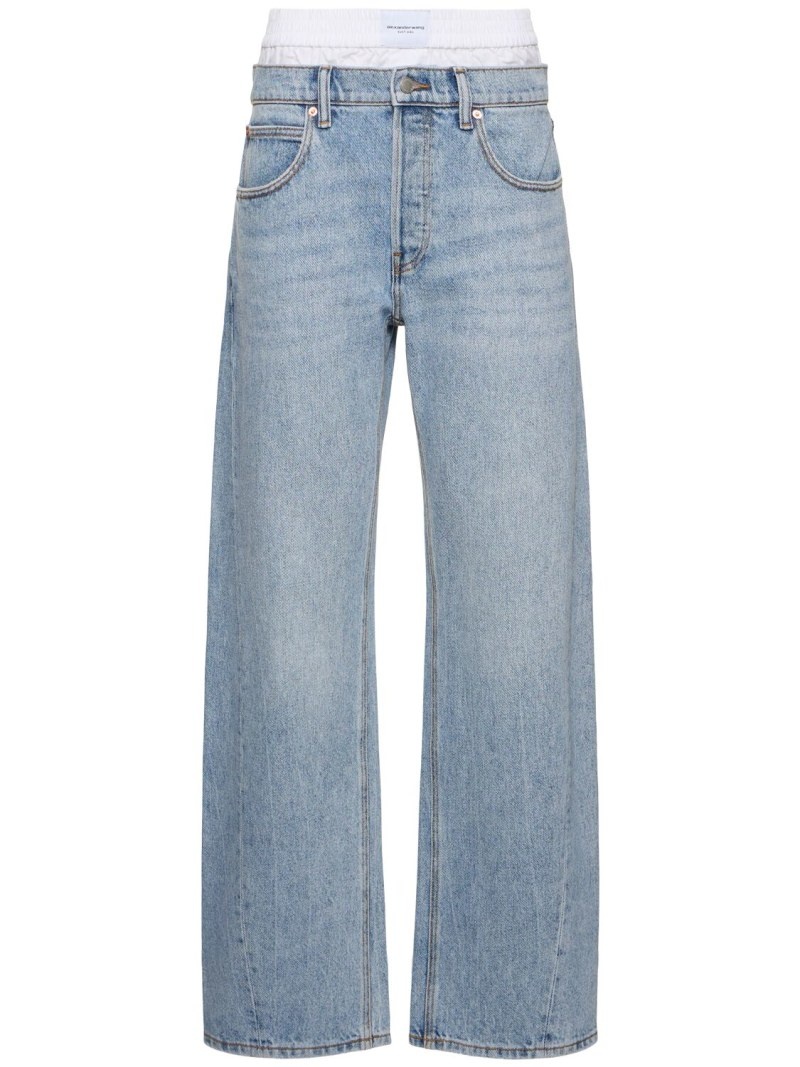 Balloon high rise cotton denim jeans - 1