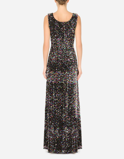 Dolce & Gabbana Long multi-colored sequined dress outlook