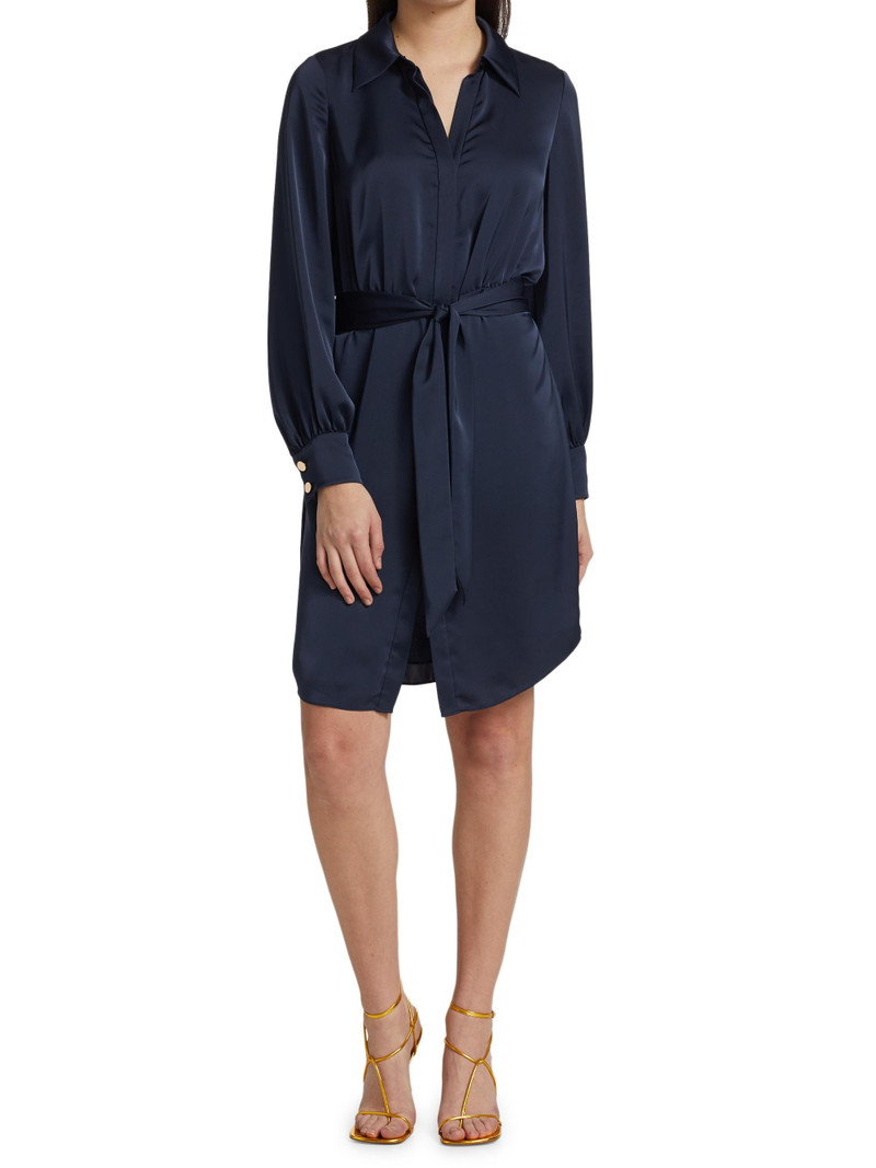Women's Ayla Tie-Front Shirtdress - Navy 3