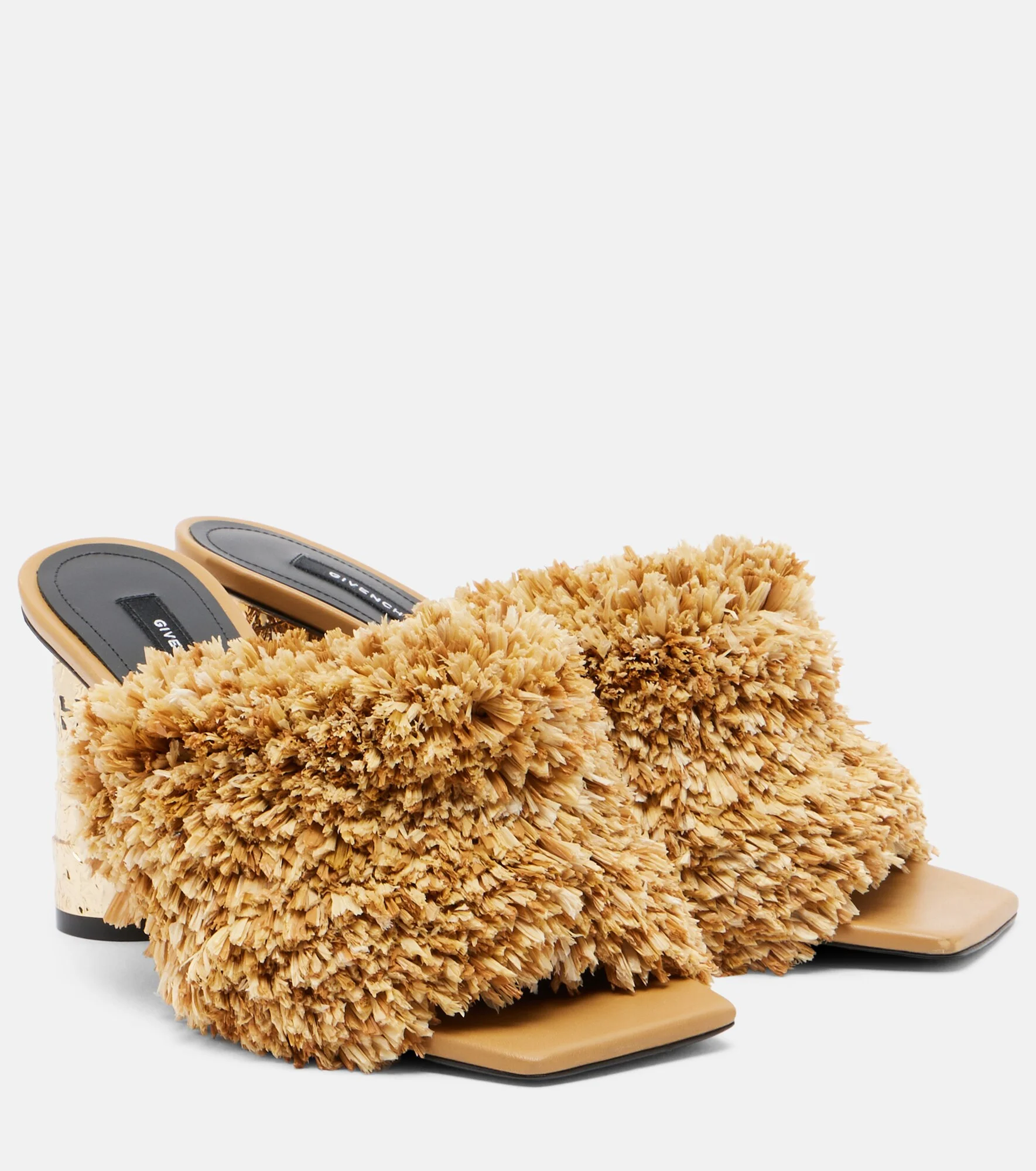 Tape raffia-effect mules - 1