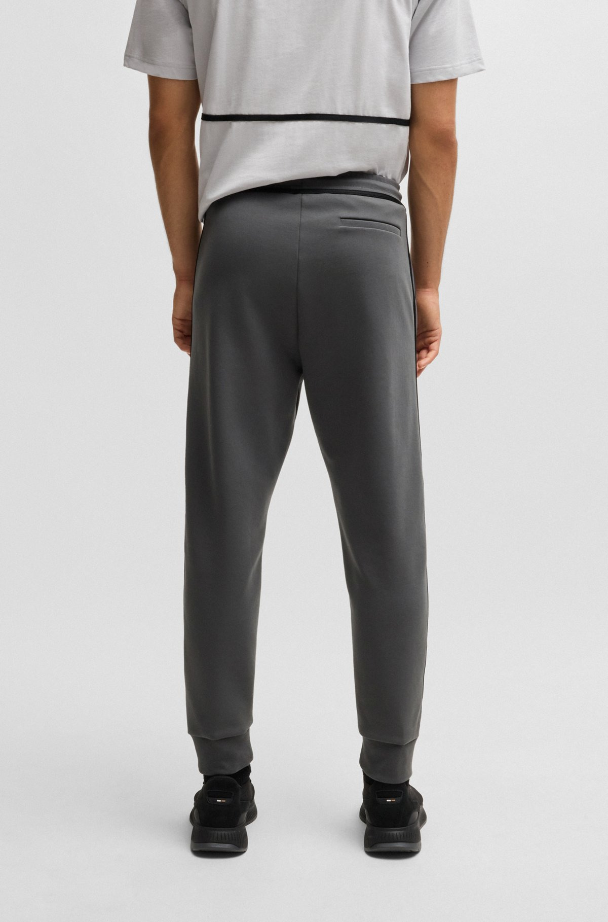 TRACKSUIT BOTTOMS WITH TAPE AND LOGO - 5