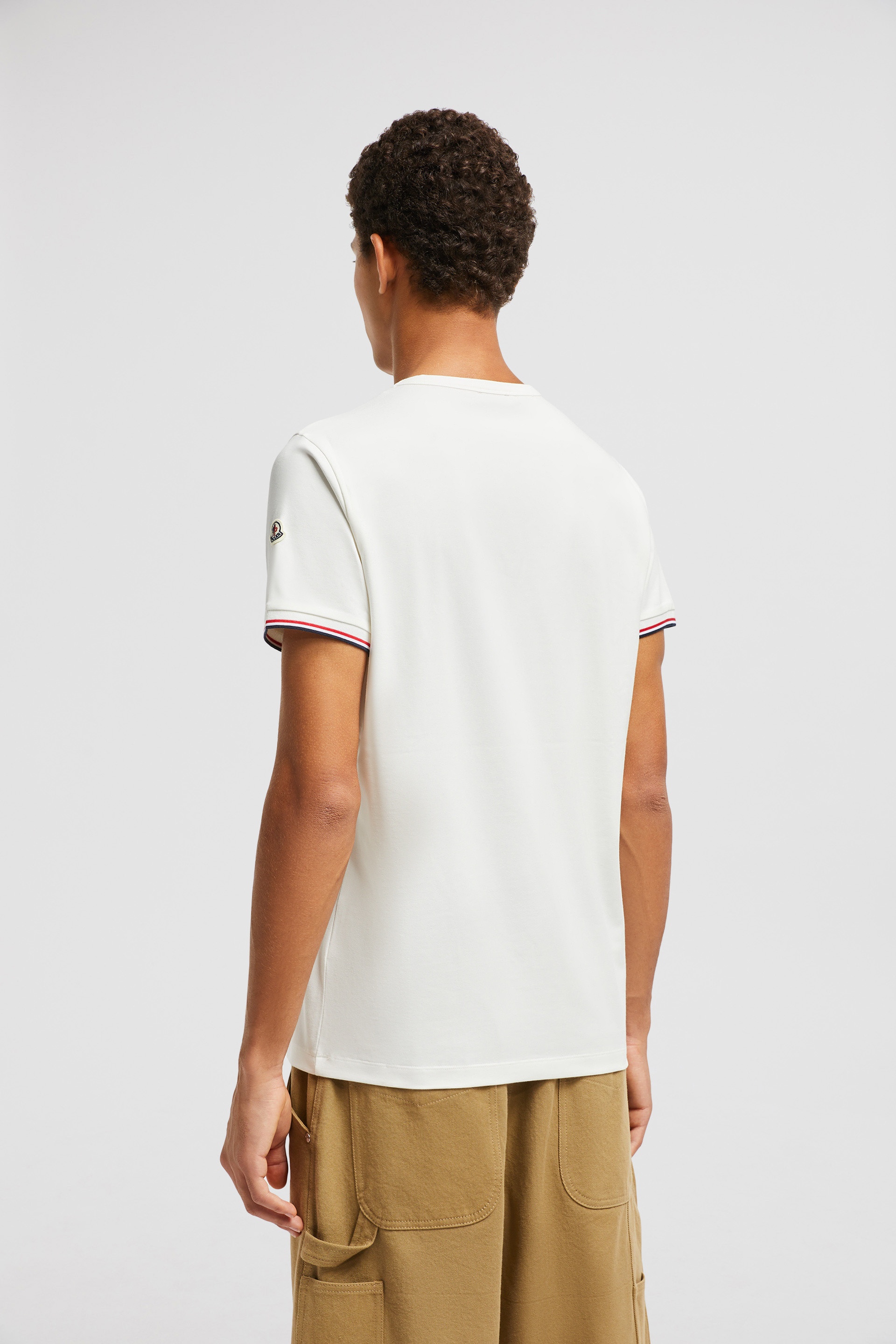 Tricolor-Trimmed Cotton T-Shirt - 5