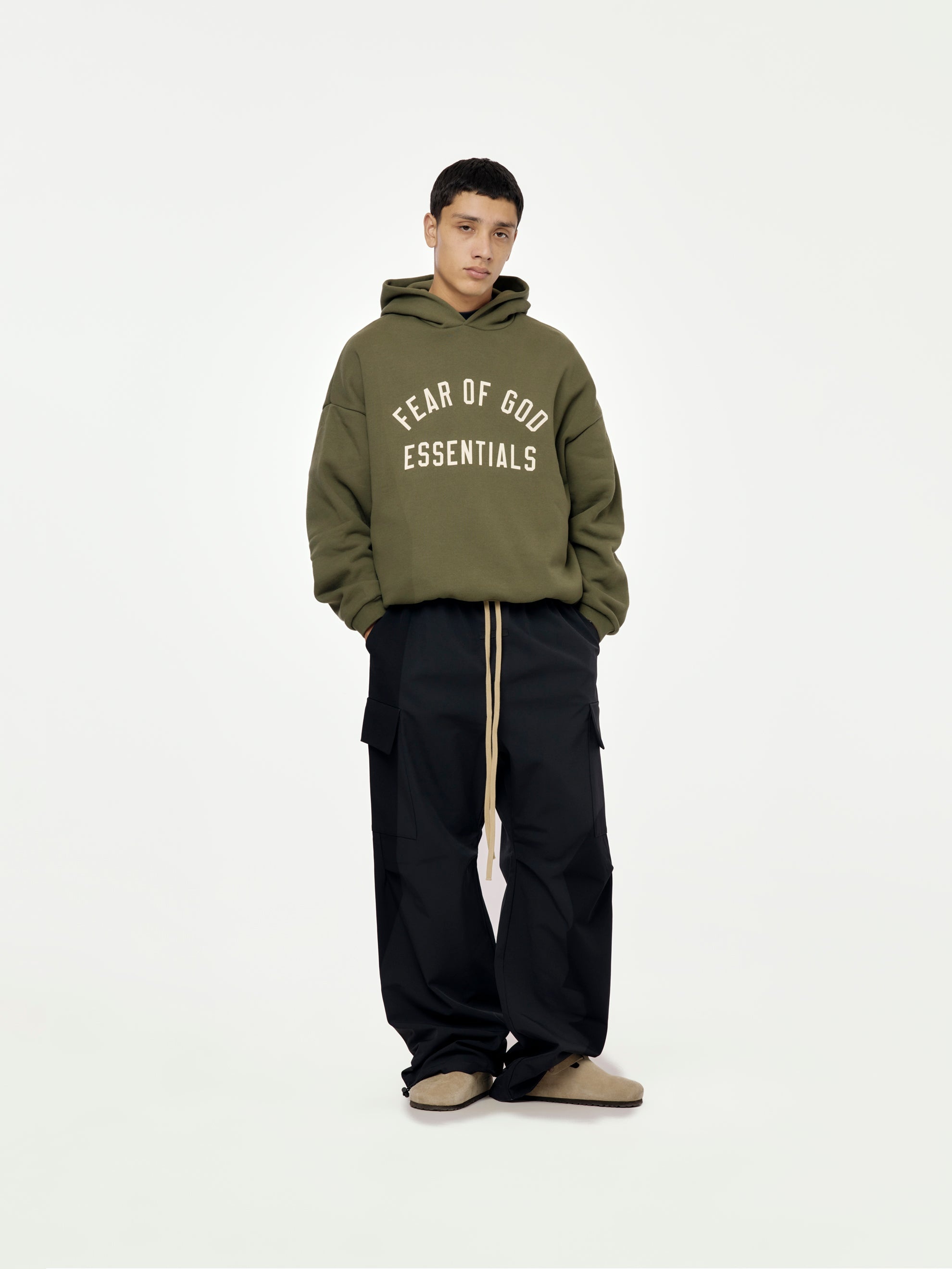 FOG ESSENTIALS HEAVY FLEECE HOODIE MILITARY スウェット Heavy Fleece Hoodie - Military | Fear of God ESSENTIALS
