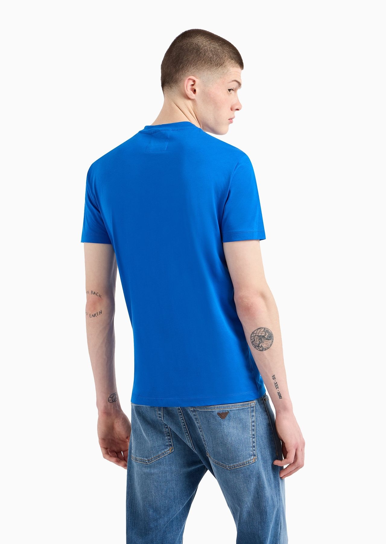 Pima-jersey T-shirt with logo print - 3