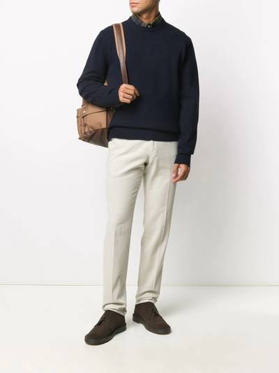 Barbour patch detail crew neck jumper outlook