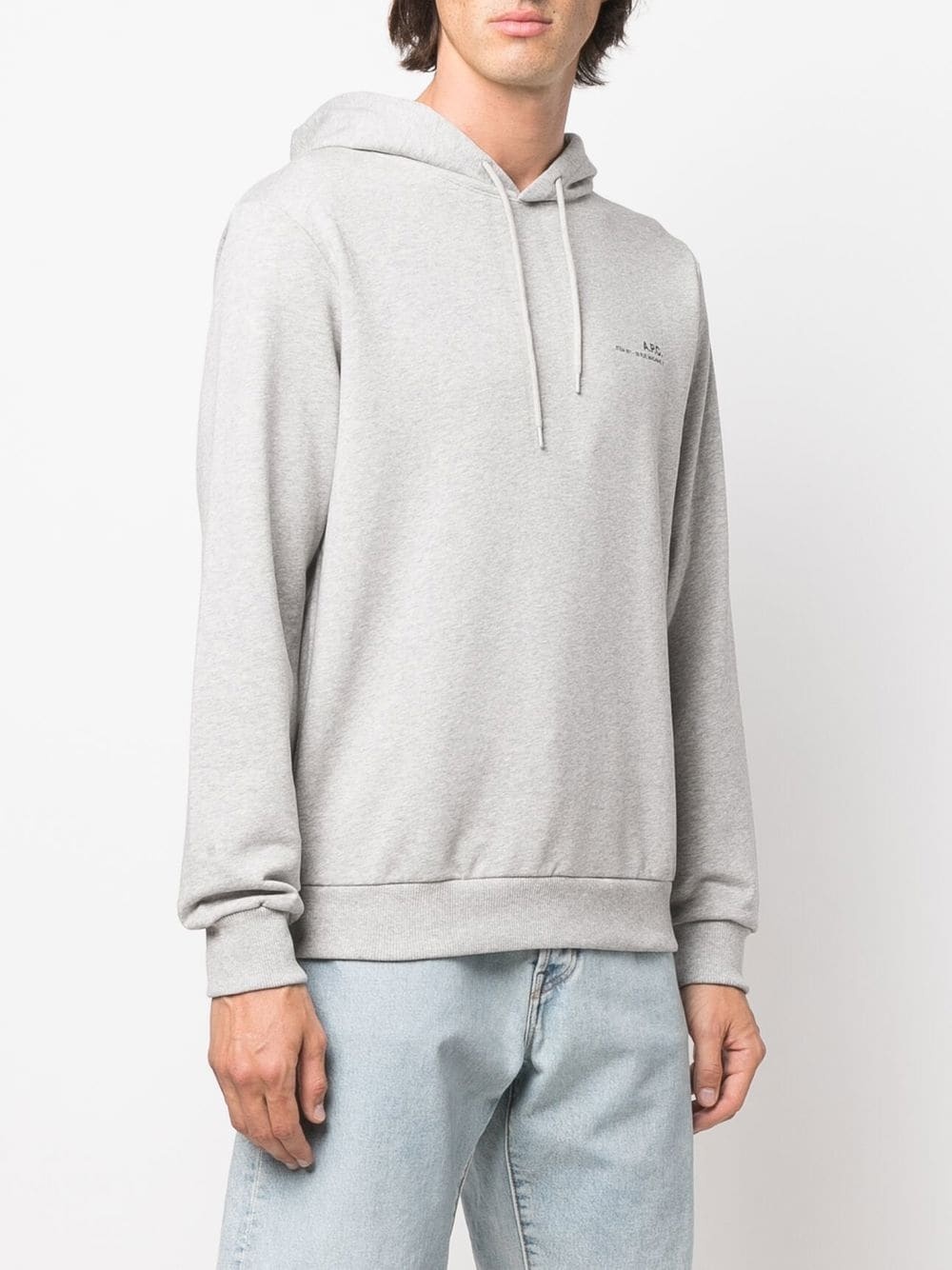 logo drawstring hoodie - 3