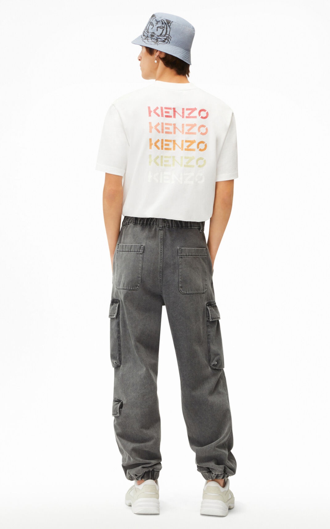 Denim cargo jogging bottoms - 4