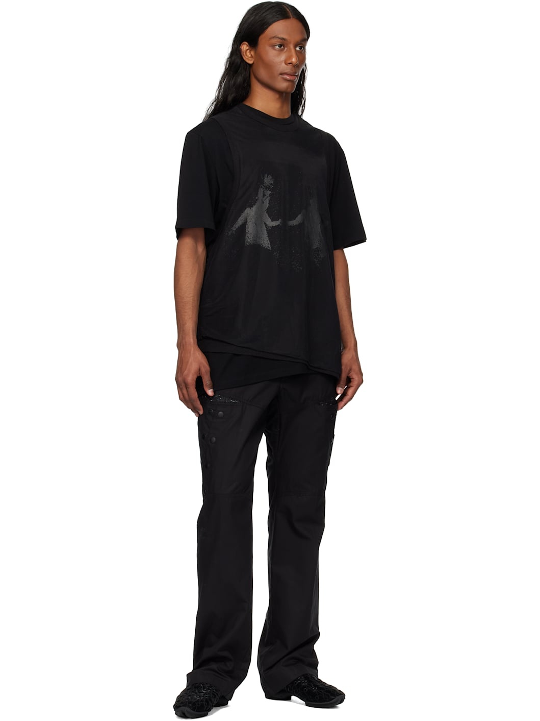 【関税込み】HYEIN SEO ブラック ダブルレイヤー Tシャツ HYEIN SEO Black Double Layer T-shirt | REVERSIBLE