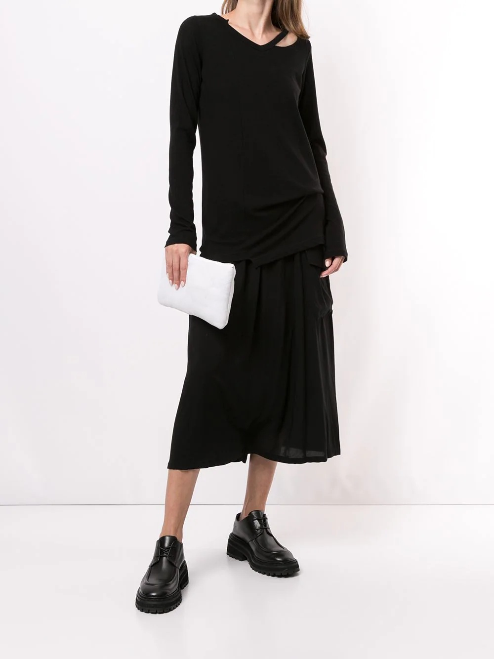 asymmetric gathered skirt - 2