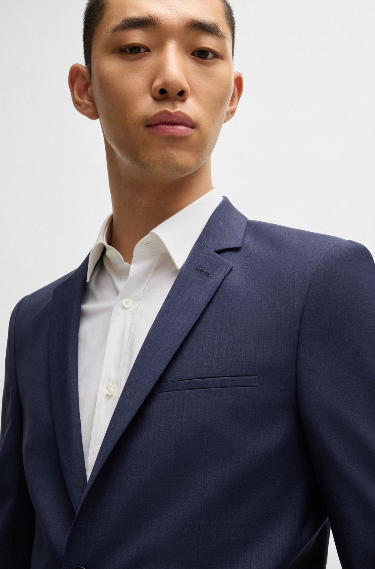 EXTRA-SLIM-FIT SUIT JACKET IN MELANGE WOOL - 5