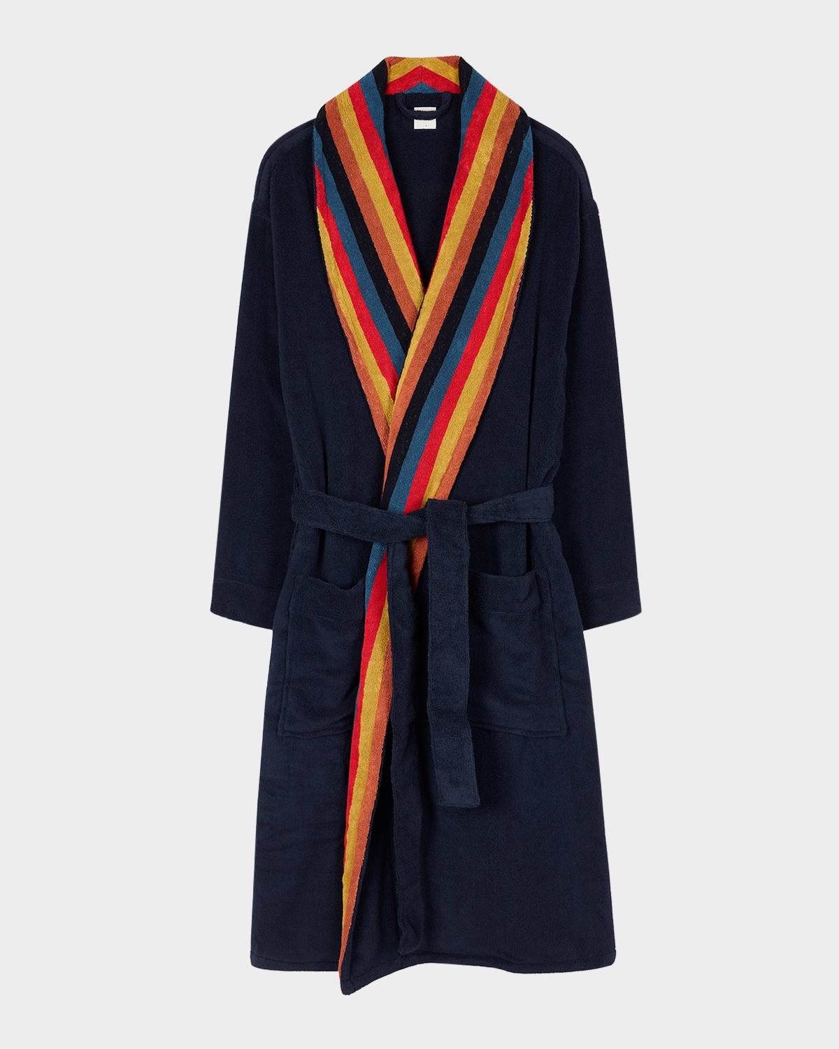 Men's Artist Stripe Cotton Terry Robe - 1