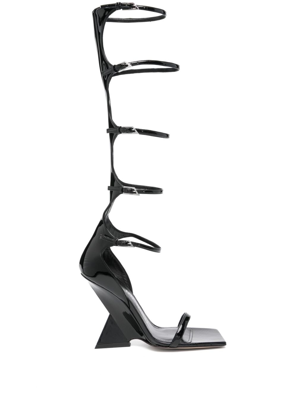 110mm patent-leather sandals - 1