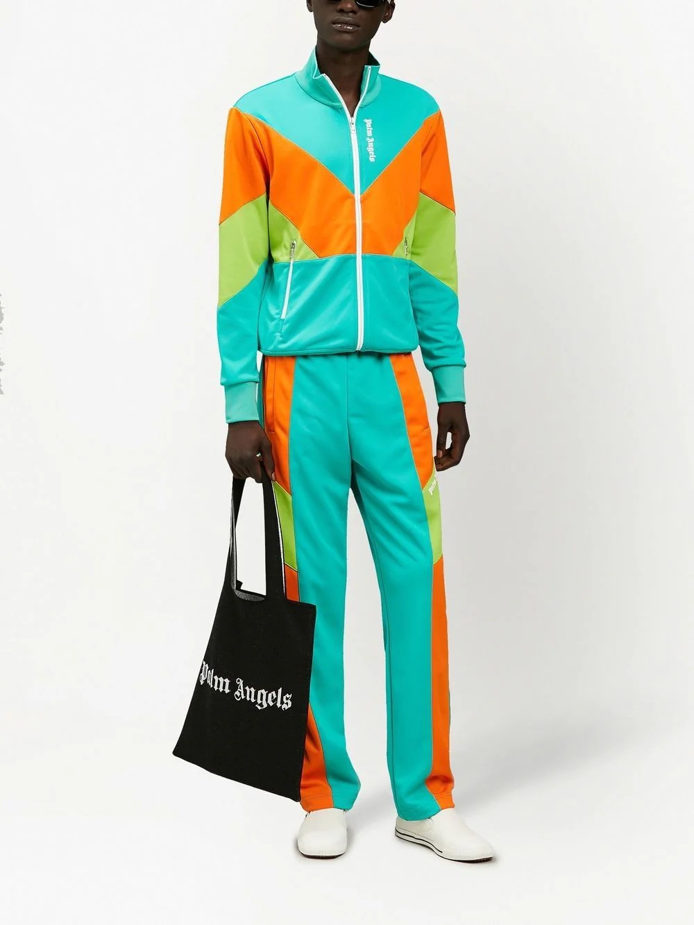 V COLORBLOCK TRACK PANTS FOREST GREEN W - 2