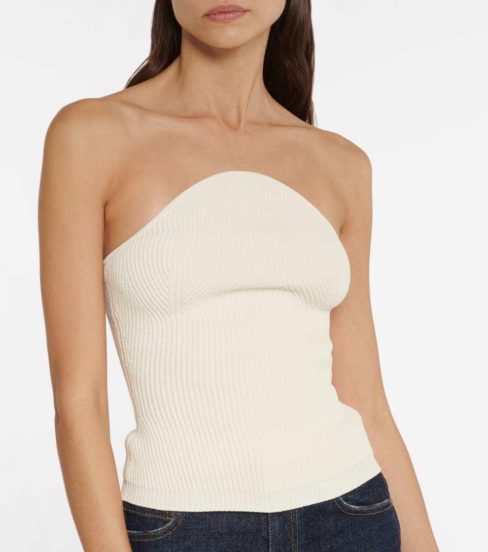Jericho ribbed-knit bustier - 4