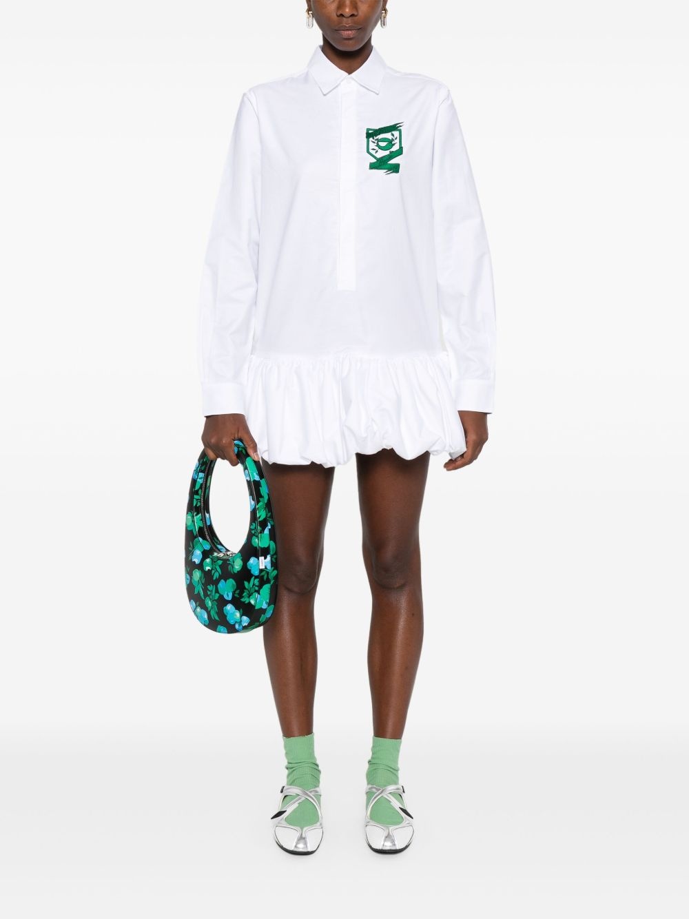 embroidered-logo dress - 2