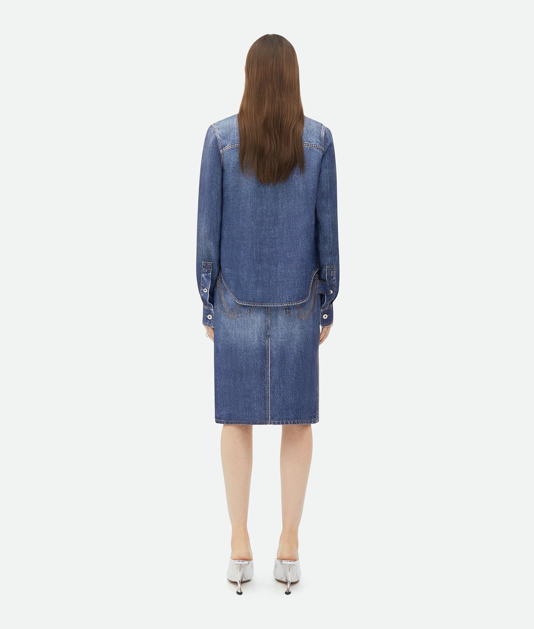 Denim Printed Silk And Viscose Shirt - 3