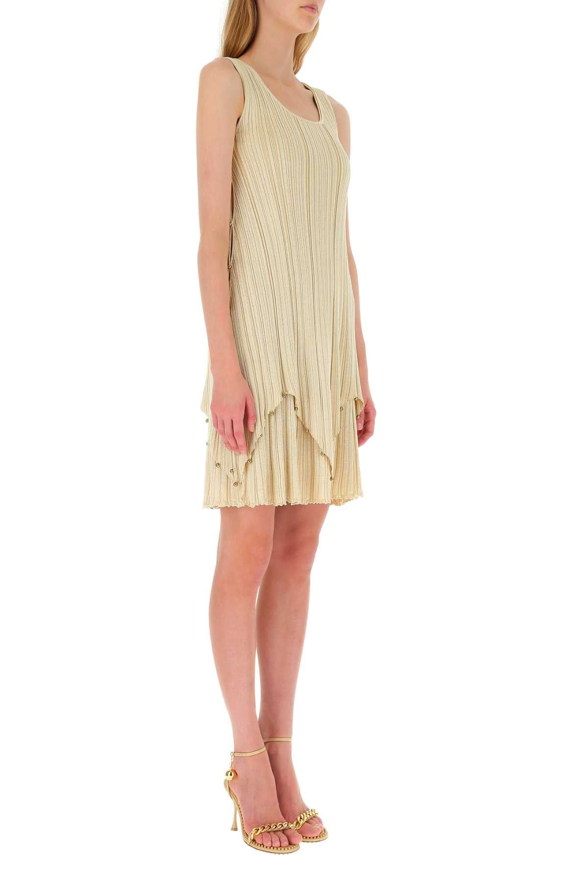 Bottega Veneta Women Gold Polyester Blend Dress - 3