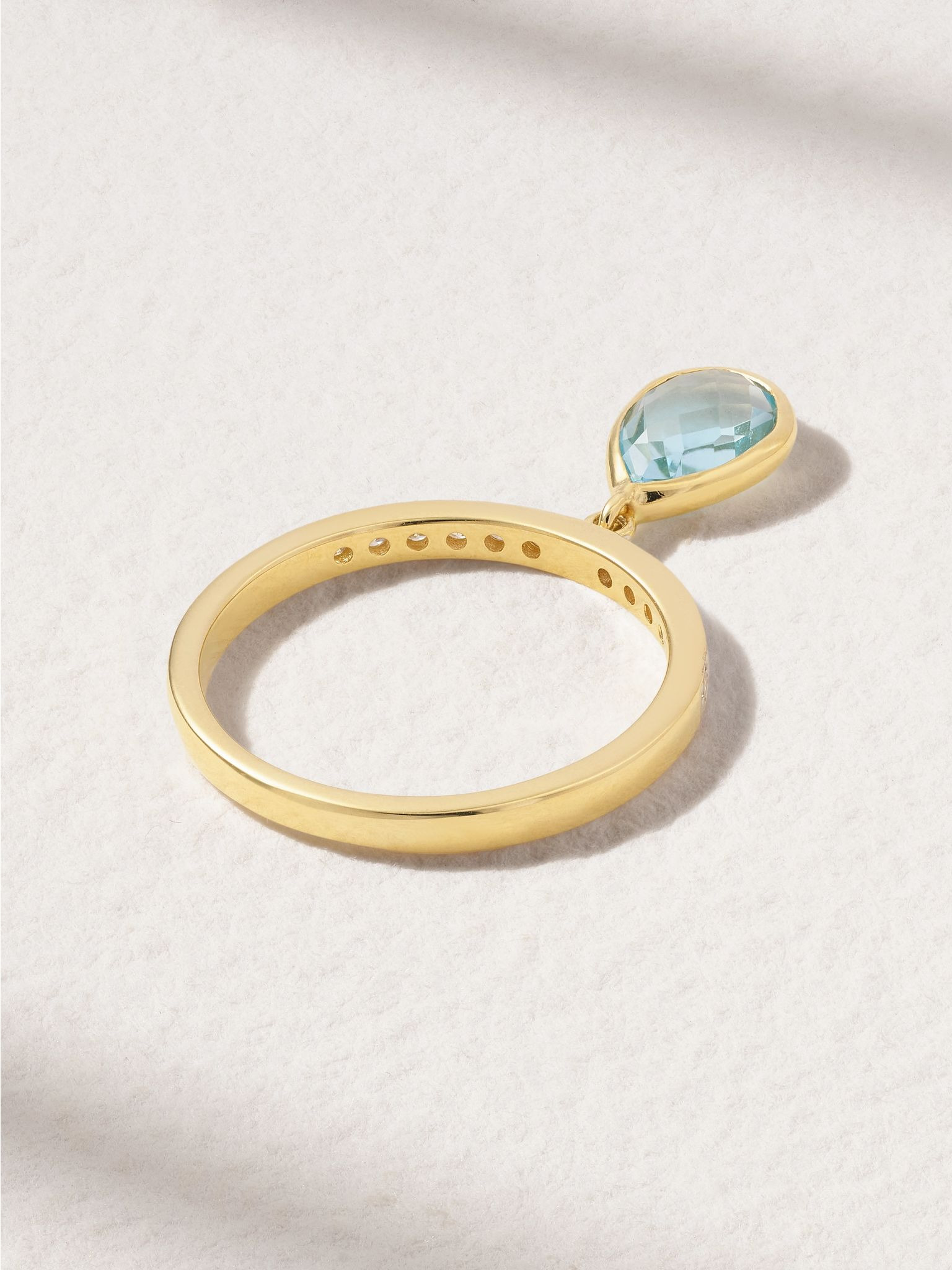 14-karat gold, topaz and diamond ring Gold - 3