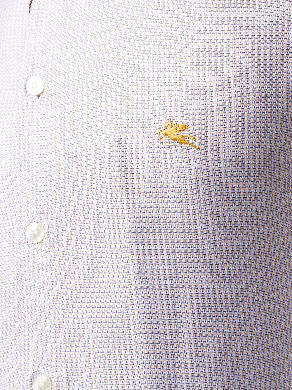 embroidered logo button-down shirt  - 5