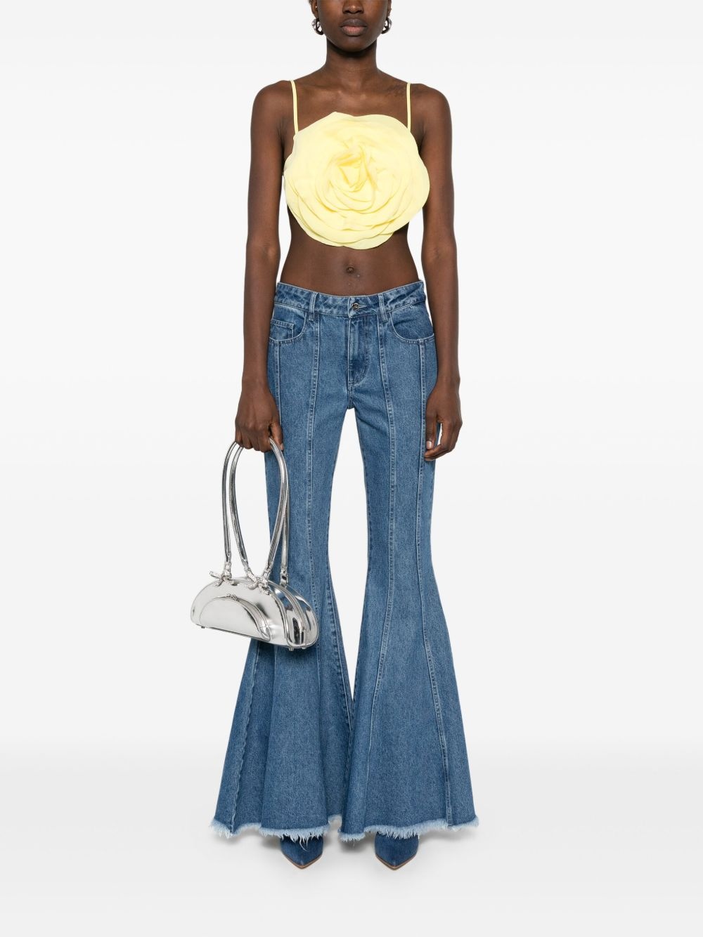 floral-appliqué top - 2