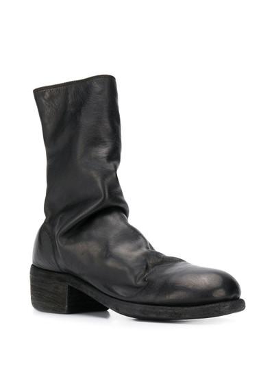 Guidi cracked-effect mid-calf boots outlook