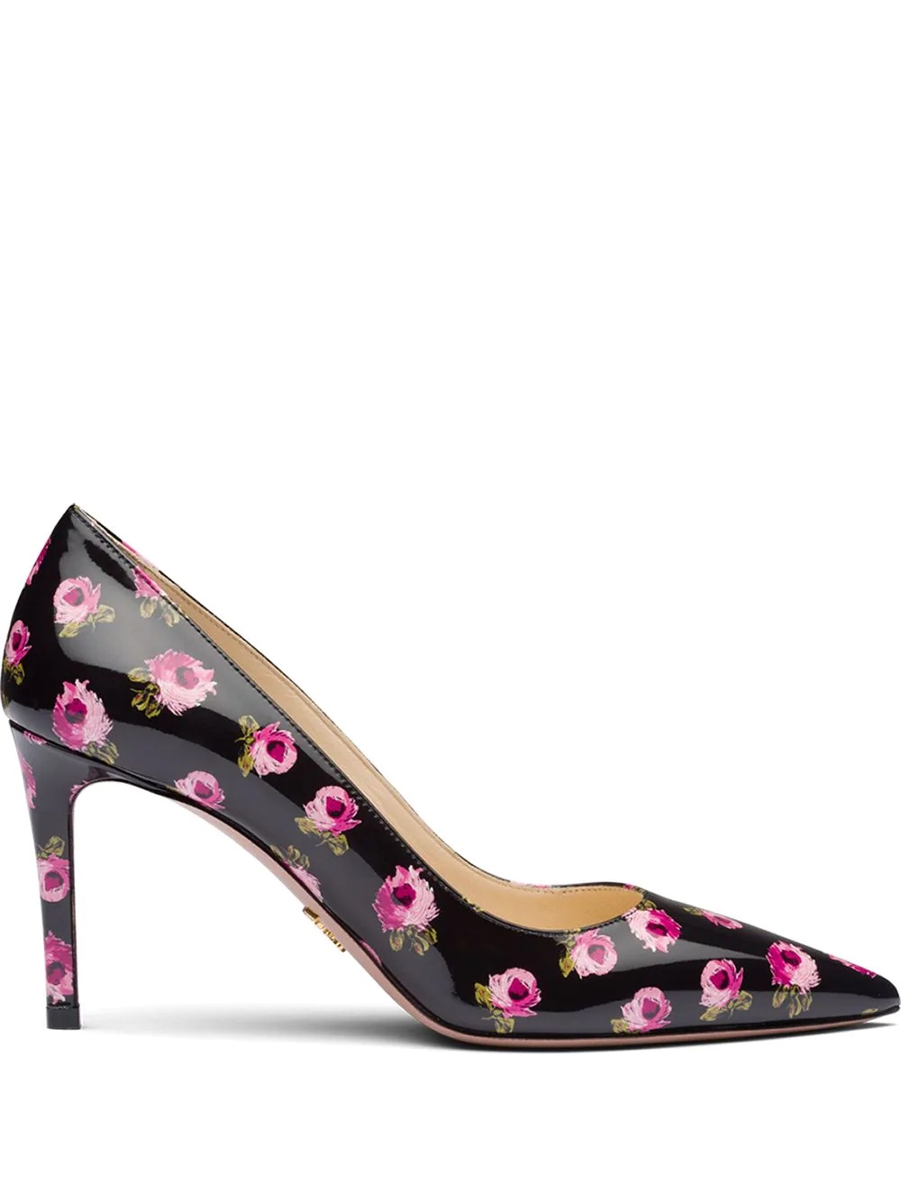 rose print 85mm pumps - 1