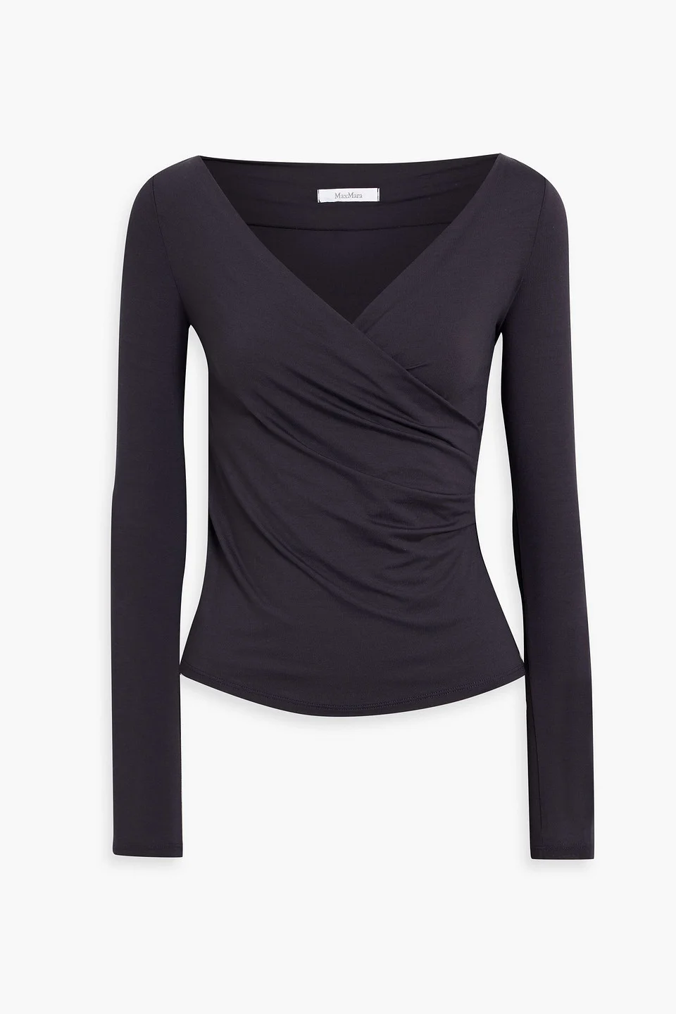 Yale wrap-effect stretch-jersey top - 1