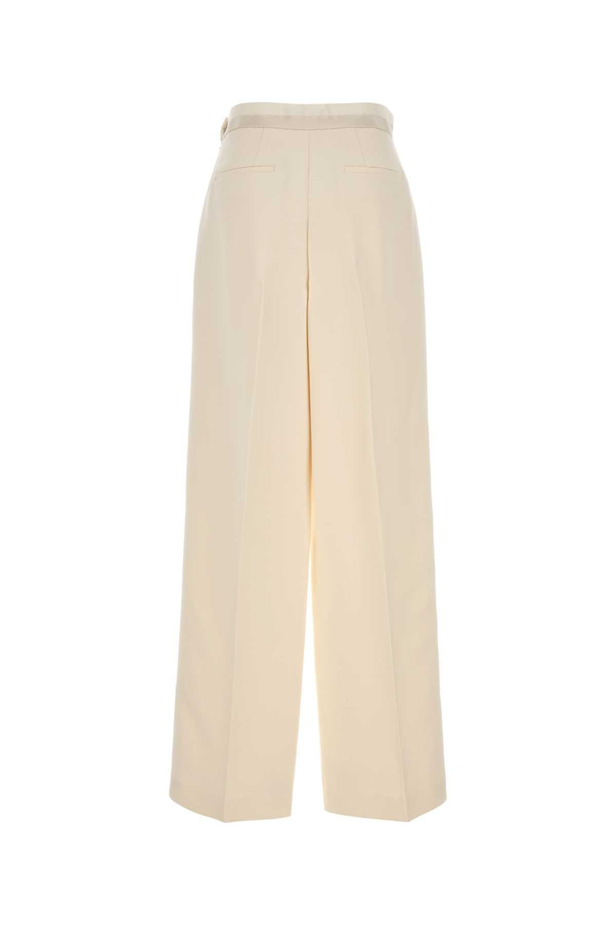 Fendi Women Ivory Wool Blend Pant - 2