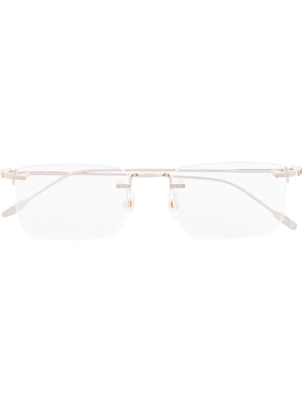 rimless square-body glasses - 1