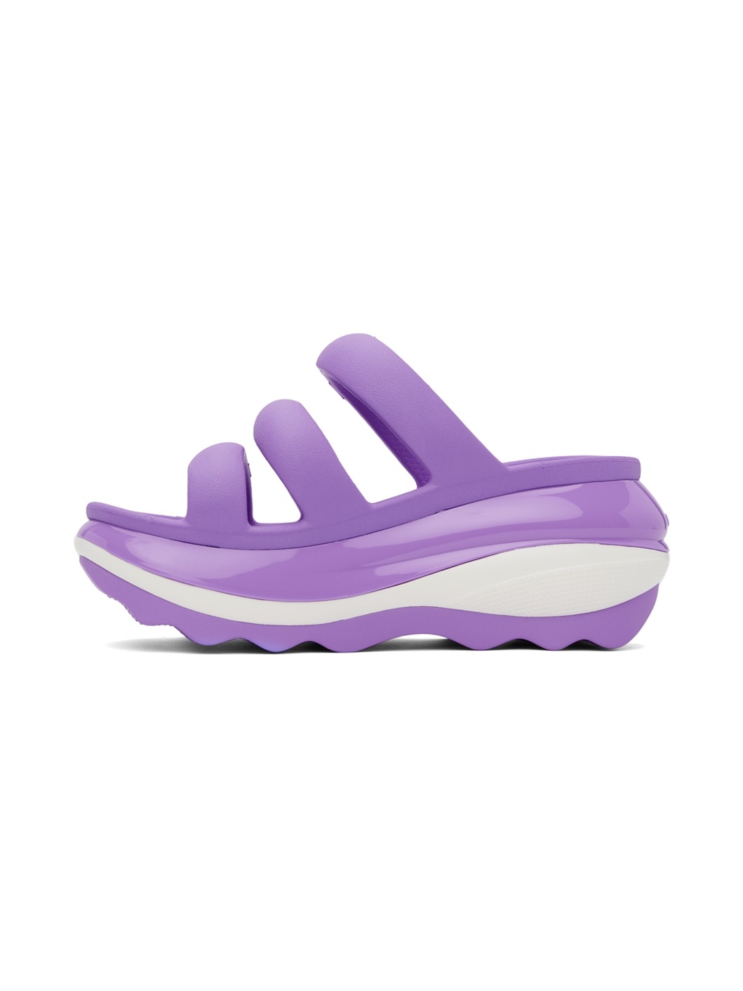 Purple Mega Crush Triple Strap Sandals - 3